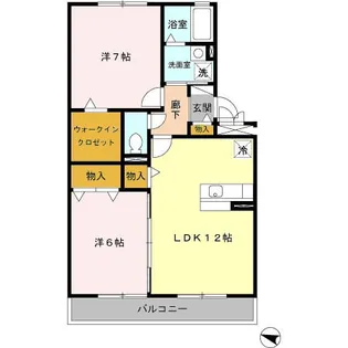 フェリーチェ石田【2階】の間取り