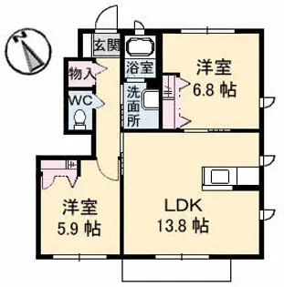 サンモール A棟【1階】の間取り