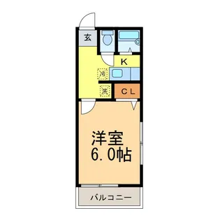 サンライズWATANABE【1階】の間取り