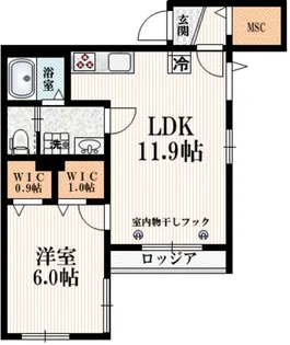 ヘーベルリベルタ千駄ヶ谷【3階】の間取り