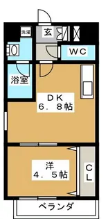 ベラジオ京都烏丸十条II【6階】の間取り