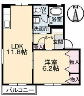 ラ・パルテール旭川 八番館【2階】の間取り
