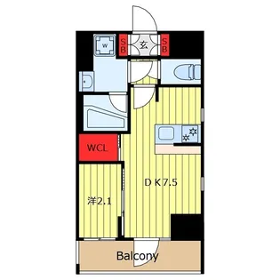 クレストコート東日暮里【2階】の間取り