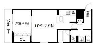リーガル京都河原町四条南【2階】の間取り