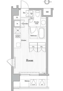 PREMIUM CUBE菊川【4階】の間取り