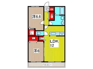 プラセール上青木【2階】の間取り