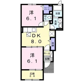 大和ステーションヒルズ深見B館【1階】の間取り