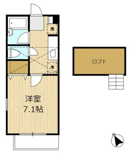 スタジオ・シェル【1階】の間取り