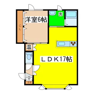 レスト中園【2階】の間取り