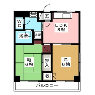 マルティニーク【5階】の間取り