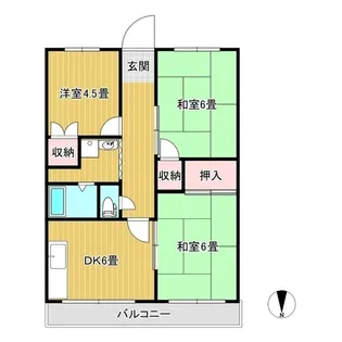 カレント国分寺A【3階】の間取り