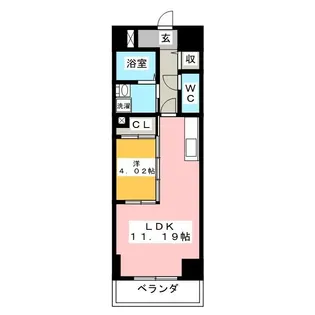 GRANDUKE東桜【11階】の間取り