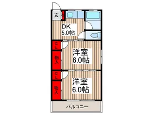 原山グリ-ンハイツ【2階】の間取り
