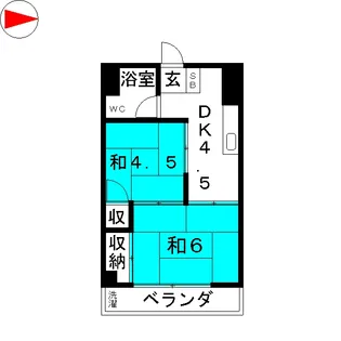 フタバマンション【5階】の間取り