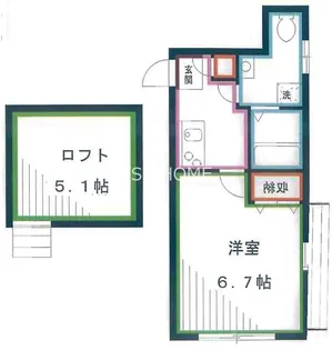 カスティーロ武蔵小金井【1階】の間取り