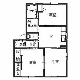 ヴェルジュール別所A【1階】の間取り