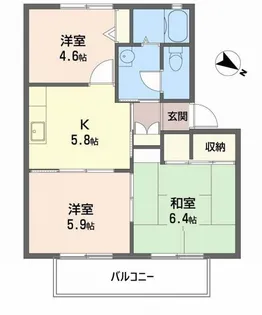 ディアスタツノ【2階】の間取り