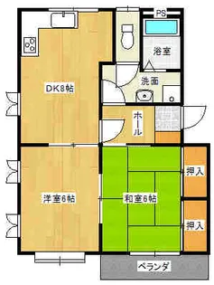 S&Kハイツ【1階】の間取り