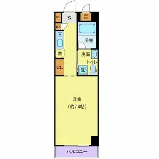 ブルーノコート蒲田【5階】の間取り