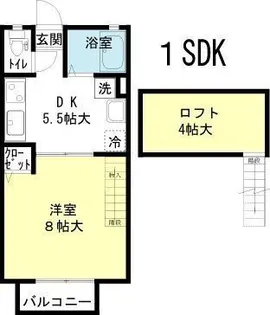 プレステージ博多【2階】の間取り