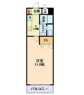 PA水前寺【4階】の間取り