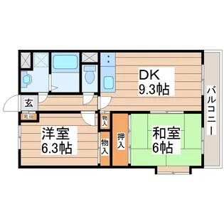 プロニティ南吉成【2階】の間取り