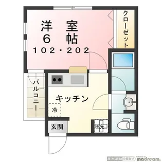 スウィートアリッサム【2階】の間取り