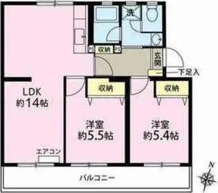 豊ロイヤルマンション【1階】の間取り