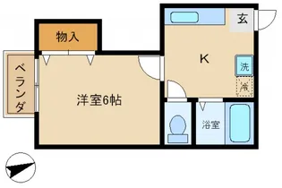 ハイツアオキ第一【1階】の間取り