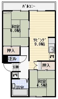 ホワイトプレジール【2階】の間取り