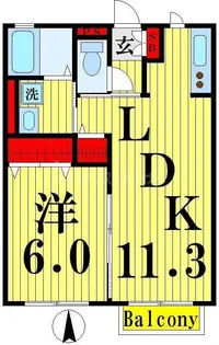 コージィコートA【1階】の間取り