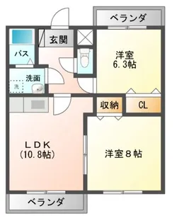 メゾン・デ・カノン【1階】の間取り