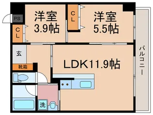 GRAND LATTICE 河原町七条 北棟【1階】の間取り