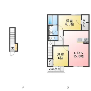 ミオ フラーゼ B棟【2階】の間取り