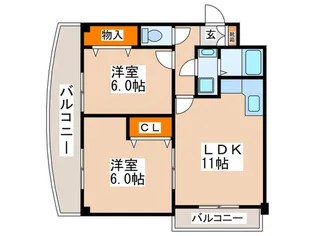アクアブリアン・ヨシノ【5階】の間取り