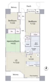 クレアシティ木場【8階】の間取り