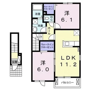 サニーレジデンスI【2階】の間取り