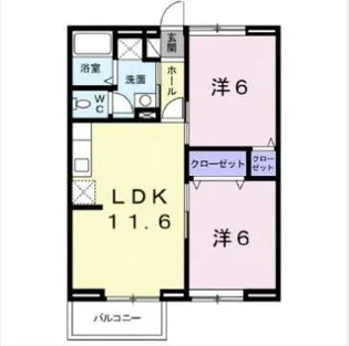 アルファ ワン【2階】の間取り