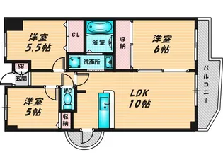 ソレアード【3階】の間取り
