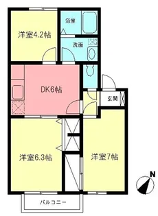 ガーデンテラス壱番館【2階】の間取り