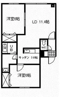 マンションLupo【2階】の間取り