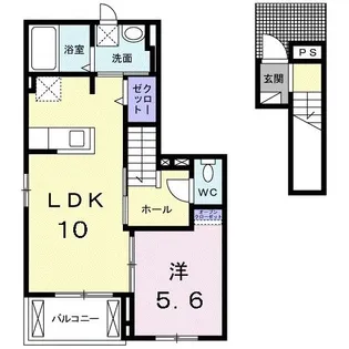 ロイヤルコート上ノ山【2階】の間取り