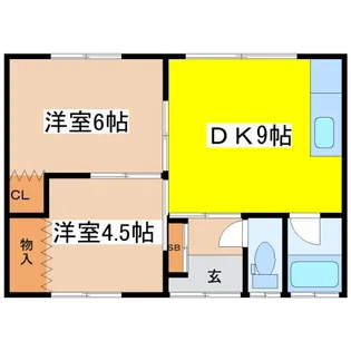 小川ハイツ【1階】の間取り