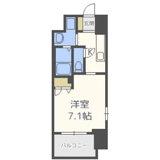 レジュールアッシュ梅田北【6階】の間取り