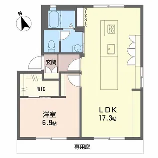 セキワハイツ【1階】の間取り