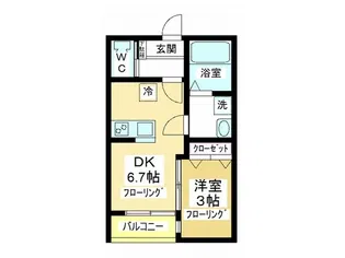 K’s Garden B棟【2階】の間取り