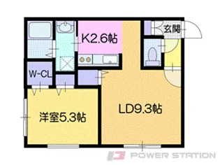 ラシュエット余市【2階】の間取り