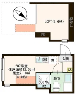 SUNNY HILLS 新小岩【2階】の間取り