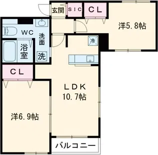 S-FLAT V【3階】の間取り