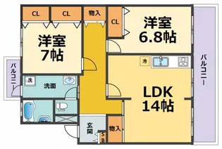 パンノアール【2階】の間取り